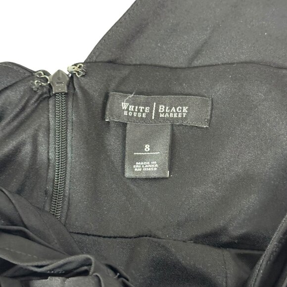 White House Black Market Black Sleeveless Dress Size 8 – Fully Lined Classic LBD - Picture 9 of 10